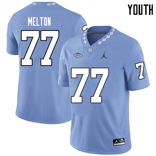 Jordan Brand Youth #77 Jonah Melton North Carolina Tar Heels College Football Jerseys Sale-Carolina
